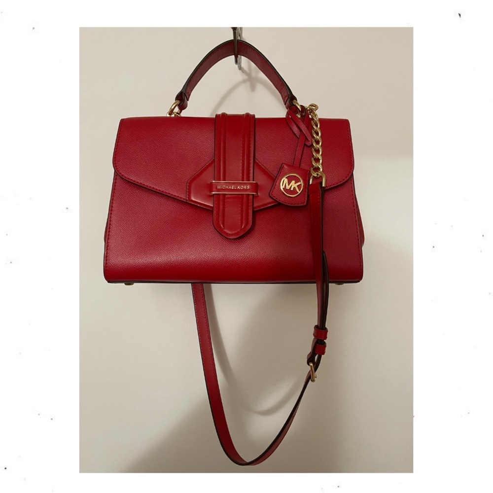 Michael Kors Bleecker Leather Satchel - Picture 2 of 7